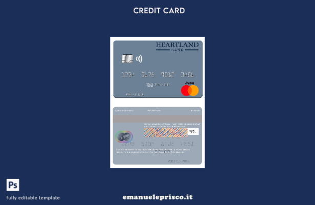 modello di carta mastercard della Nuova Zelanda Heartland Bank in stile verifica